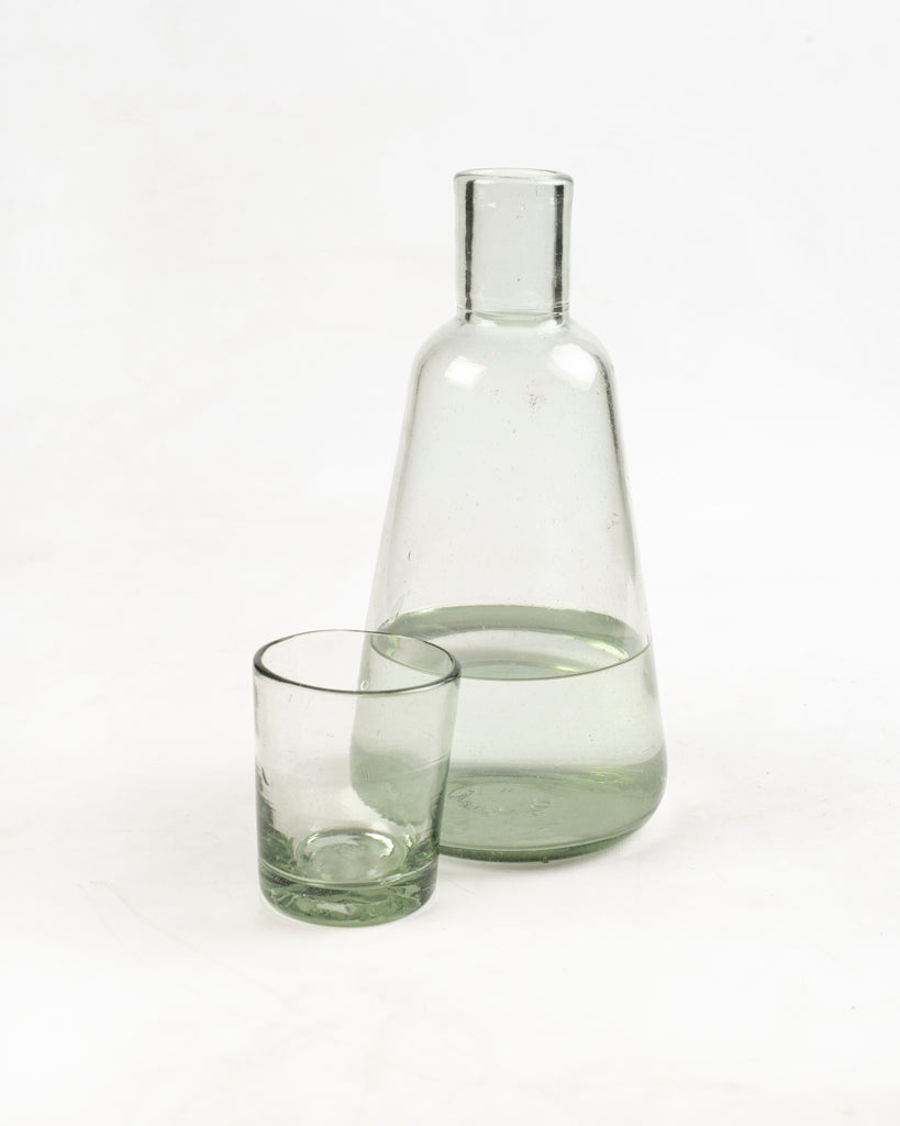 Jarra para agua, Jarra de vidrio soplado, Jarra para buro, Jarra individual, Jarra con vaso, Jarra de dos litros, cristalería, decor, decoración