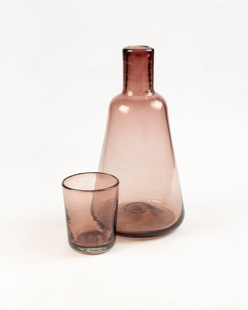 Jarra para agua, Jarra de vidrio soplado, Jarra para buro, Jarra individual, Jarra con vaso, Jarra de dos litros, cristalería, decor, decoración