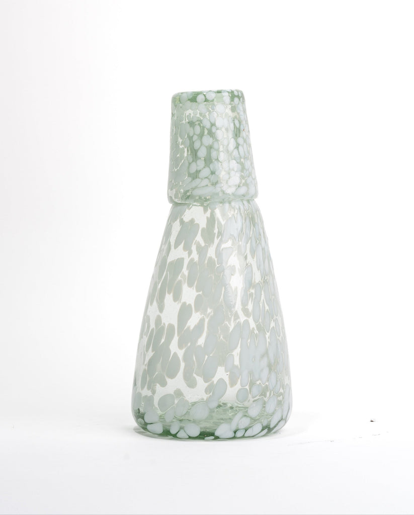 Jarra para agua, Jarra de vidrio soplado, Jarra para buro, Jarra individual, Jarra con vaso, Jarra de dos litros, cristalería, decor, decoración