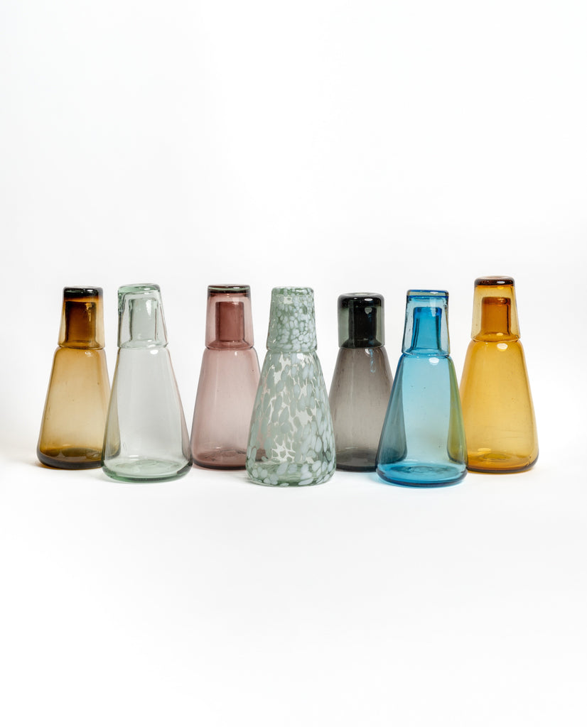 Jarra para agua, Jarra de vidrio soplado, Jarra para buro, Jarra individual, Jarra con vaso, Jarra de dos litros, cristalería, decor, decoración