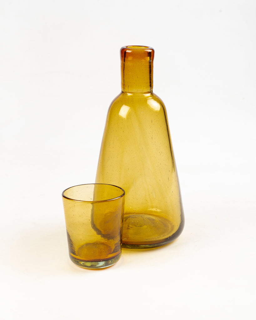 Jarra para agua, Jarra de vidrio soplado, Jarra para buro, Jarra individual, Jarra con vaso, Jarra de dos litros, cristalería, decor, decoración