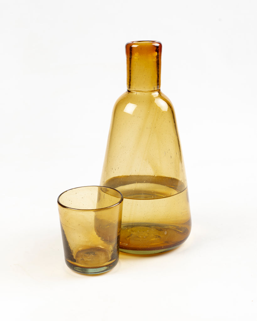 Jarra para agua, Jarra de vidrio soplado, Jarra para buro, Jarra individual, Jarra con vaso, Jarra de dos litros, cristalería, decor, decoración