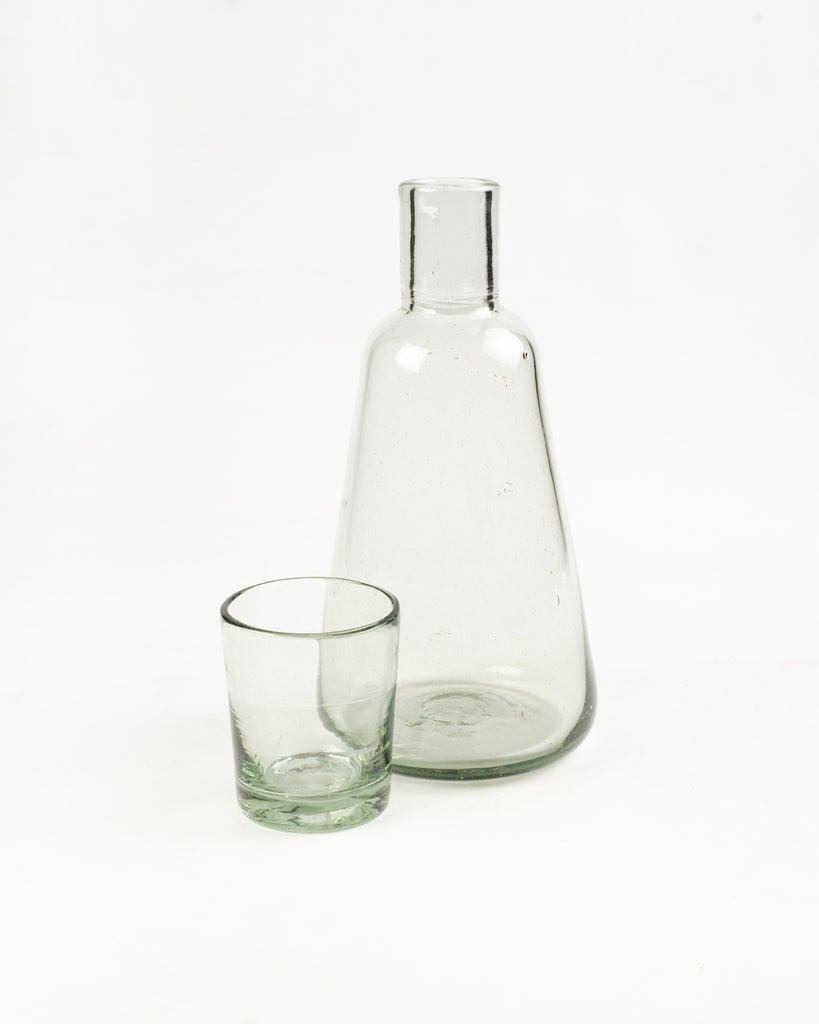 Jarra para agua, Jarra de vidrio soplado, Jarra para buro, Jarra individual, Jarra con vaso, Jarra de dos litros, cristalería, decor, decoración
